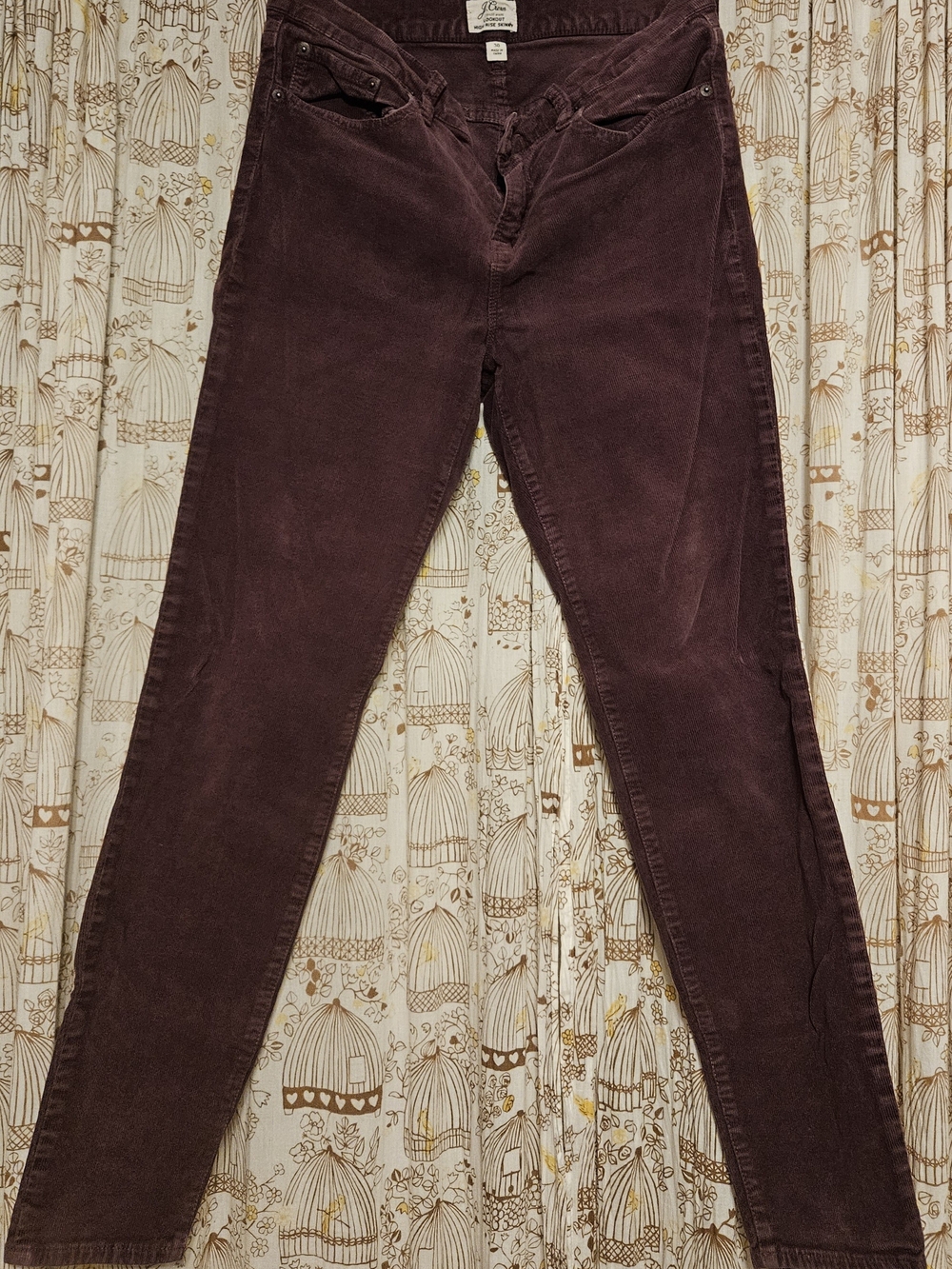 J. Crew Corduroy Slim Jeans in Deep Burgundy - Women